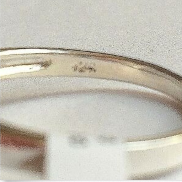 Sterling Silver Marcasite Open Heart Promise Ring Size 8 9 - Picture 7 of 8